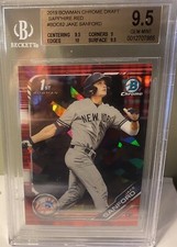 2019 Bowman Draft Sapphire Red Jake Sanford 1st 3/5 BGS 9.5 Gem 💎