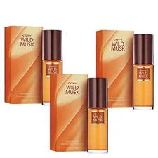 Pack of 3 - New Coty Wild Musk By Coty For Women. Cologne Spray 1.5 Ounces