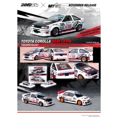 INNO 1:64 COROLLA AE86/LANCER EVOLUTION/AE86 Levin & LANCER