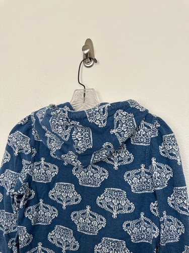Juicy Couture Crown Print Full Zip Jacke blau Stickerei Gold Logo Damen Small - Bild 8 von 8