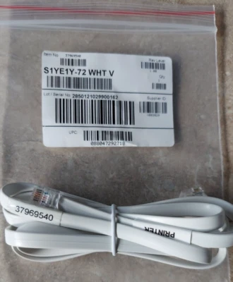 STAR MICRONICS Star 37969540 S1YE1Y-72 WHT 6-pin Printer to Cash Drawer Cable Replaces 37965720