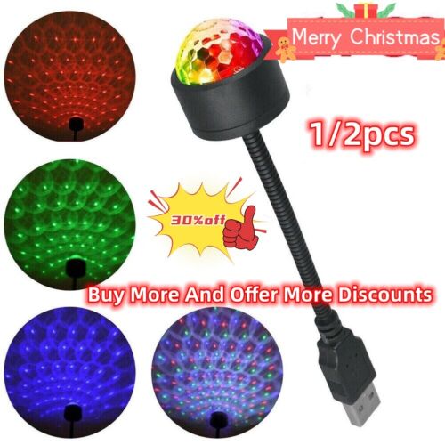 Mehrfarbige Mini LED Sternenhimmel Projektionslampe USB Auto Dach Stern Nachtlichter - Bild 1 von 15