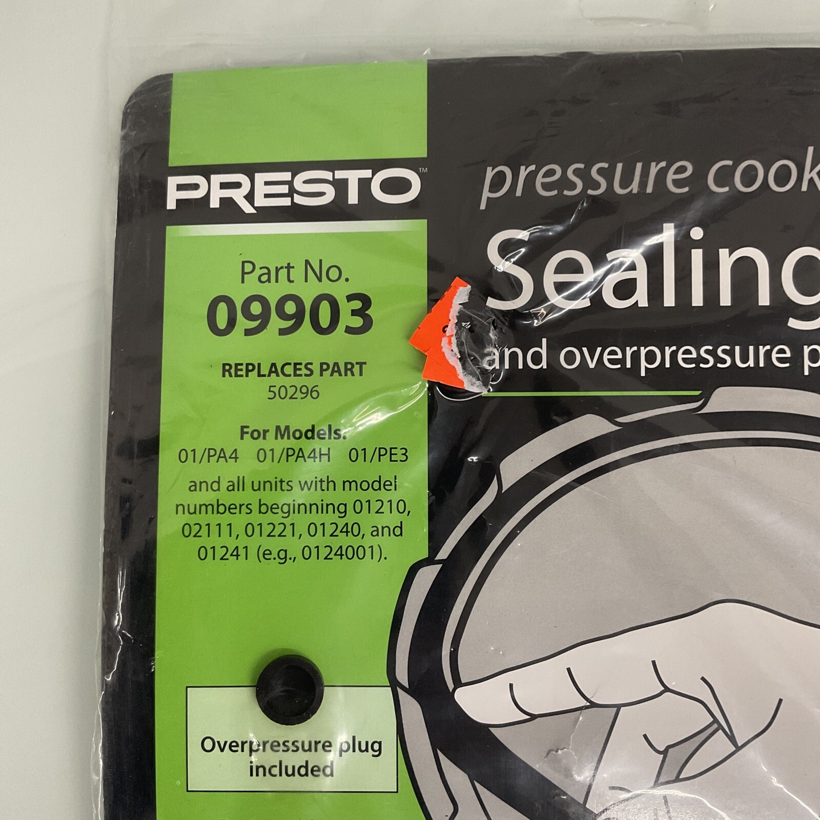 NEW PRESTO PRESSURE COOKER GASKET SEAL RING/PLUG 09903 50296 eBay