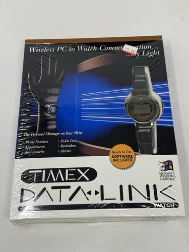 Timex Data Link Vintage Watch Model 70342 Copper/ Black Band PC Sync New In Box
