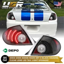 Performance BLACK LED Rear Tail Lights Pair For 2003-2005 Dodge Plymouth NEON