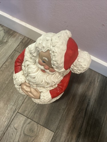 Vintage Santa Claus 14” Figure Ceramic 1973 Hand Painted Bisque Statue Christmas - Picture 6 of 19