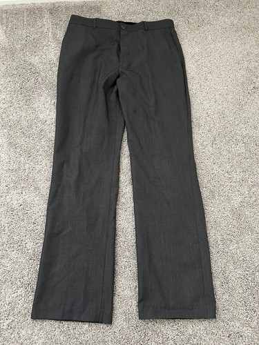 Joseph Abboud Anzughose Herren 34/34 vorne flach gerade dunkelgrau