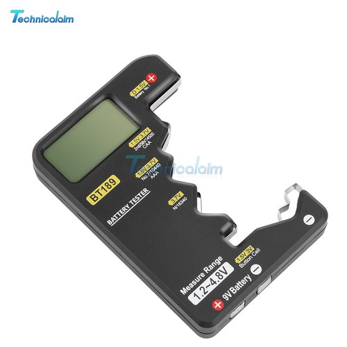Digital Battery Tester Checker Electricity Indicator Universal AA AAA 9V Button - Afbeelding 9 van 15