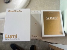 rose skin co kit with shaver, eyebrow trimmer and ipl