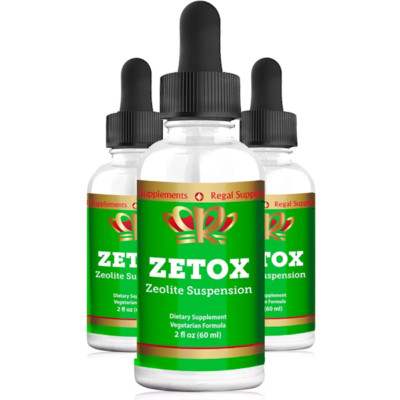 Flüssiger Zeolith von Zetox x 3 (90 Tage Vorrat bei 2 vollen Tropfern pro Tag)