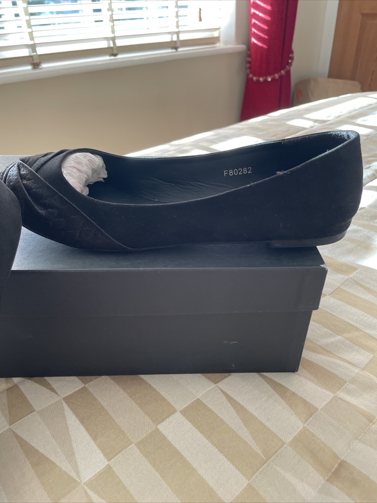 Ladies Flat Black Shoes 7 Worn Once Indoors eBay