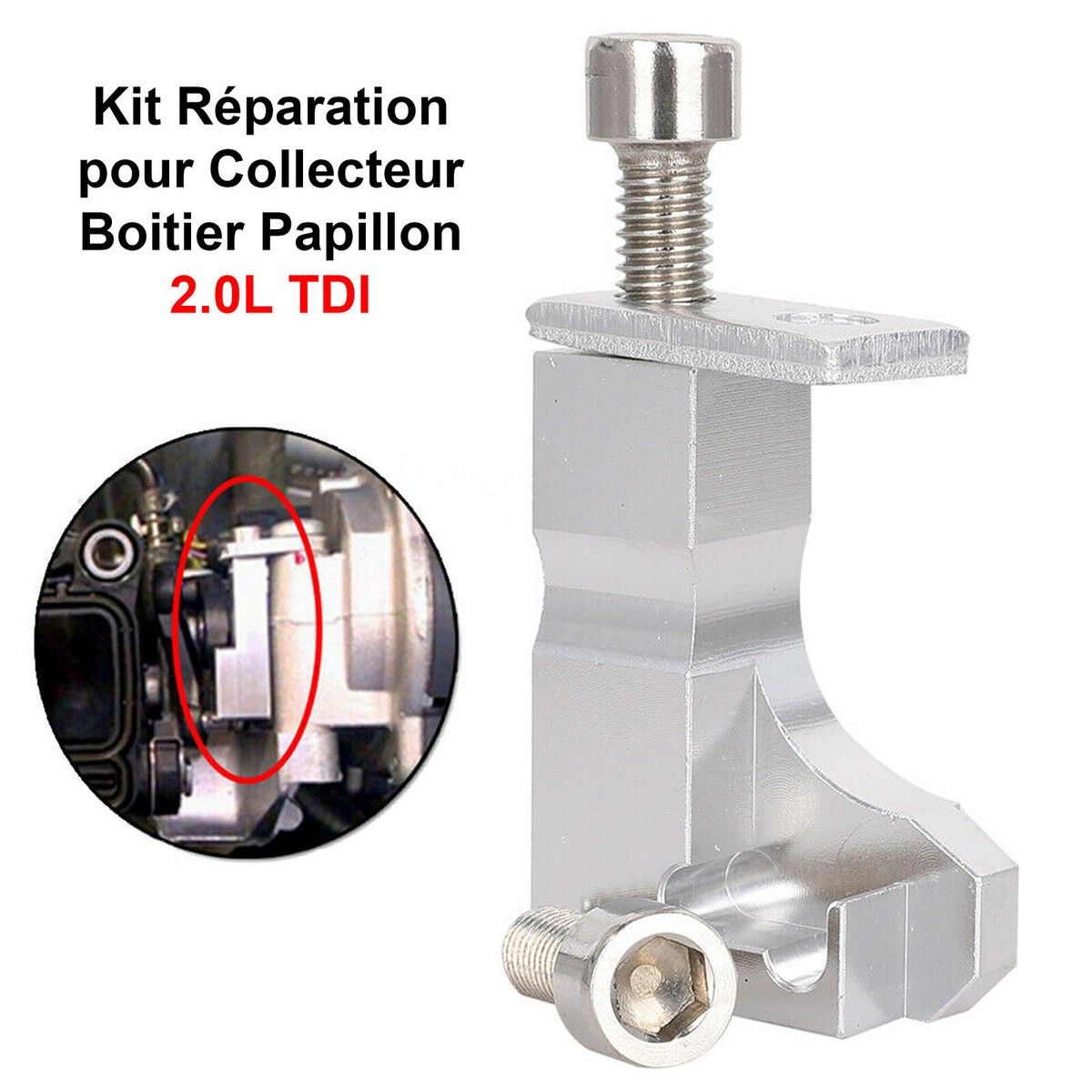 Kit Riparazione Collettore Aspirazione P2015 Per VW Audi Skoda 2.0 TDI CR - Staffa Di Fissaggio - Foto 3