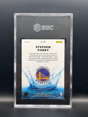 2019 PANINI DONRUSS OPTIC STEPHEN CURRY SPLASH - LIME GREEN /149 PSA 9 - Picture 2 of 3