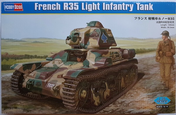 Hobby Boss 83806 French R35 Light Infantry Tank 1:35 Neu, Bauteile Versiegelt-image