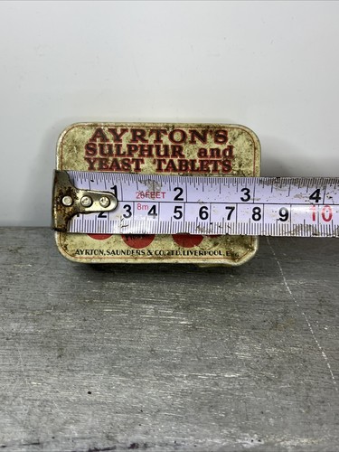 Ayrtons Sulphur & Yeast Tablets EMPTY Tin Vintage Collectible Storage Decor - Picture 4 of 16