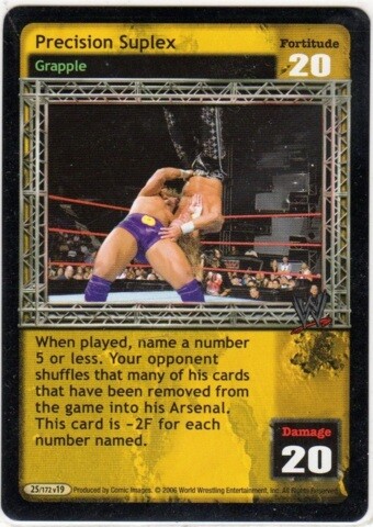 WWE: Precision Suplex [Played] card type Grapple Raw Deal Wrestling WWF ...