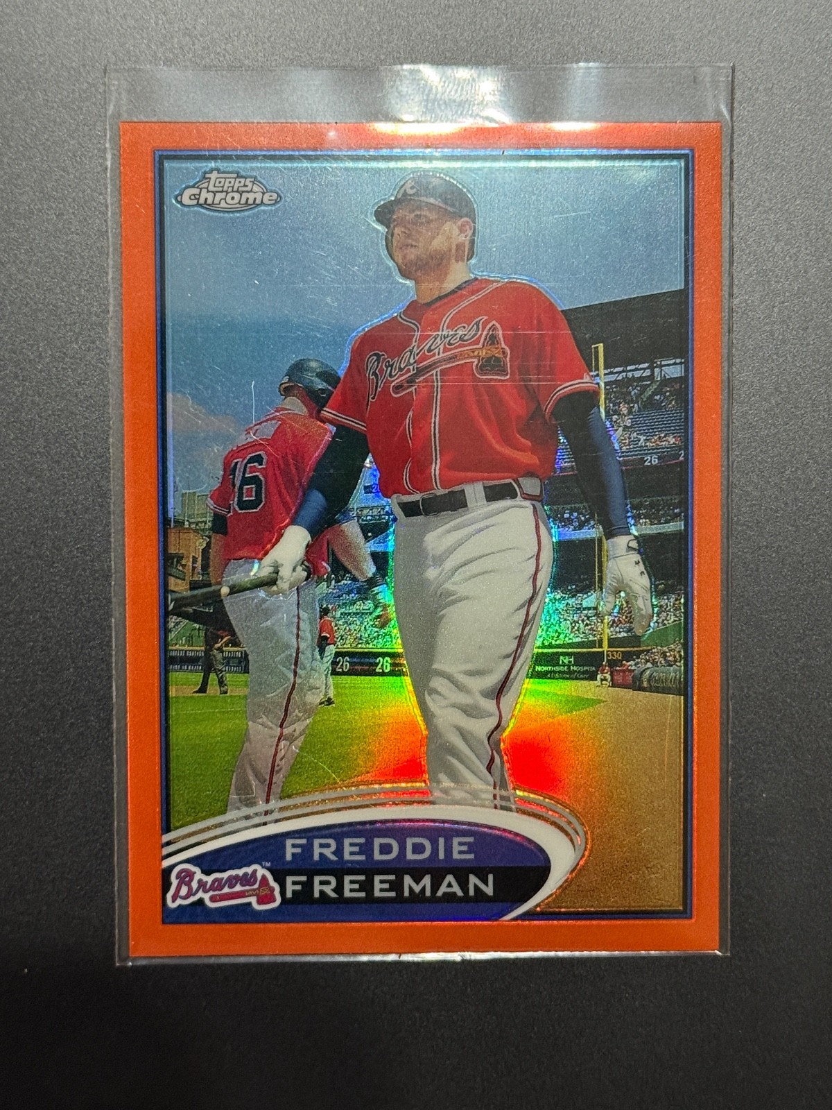 2012 Topps Chrome - Freddie Freeman #19 Orange Refractor