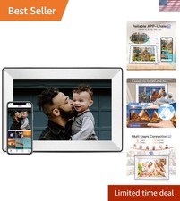 Uhale 10.1   WiFi Digital Picture Frame,HD Color Touch Screen Digital Photo F...