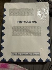 First Class Mail 10 x 13 Window Envelopes "Important Information Enclosed"