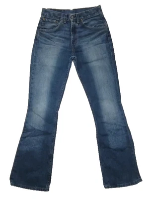 JEAN LEVI'S STRAUSS 525 TAILLE W23 L32 BLEU PANTALON OURLETS LARGES OCCASION - Photo 1/4