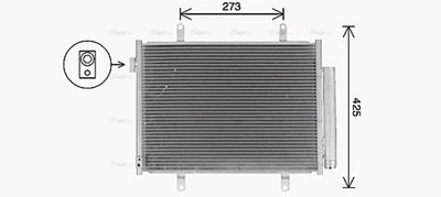 AVA Aircon Condenser SZ5155D for Suzuki Celerio (2014) 1.0 -/VVT