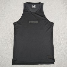 Under Armour Tank Top Mens Medium Black Athletic Running Mesh Workout Breathable