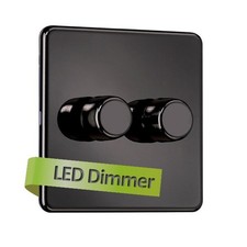 EXCLUSIVE PROMOTION - Screwless Flat plate Light Switches & Sockets Black Nickel