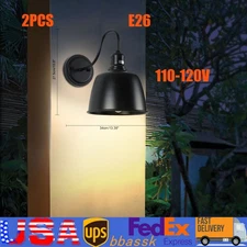2pc Wall Fixture Wall Sconces Lighting Fixture Bedside Wall Mounted Reading Lamp
