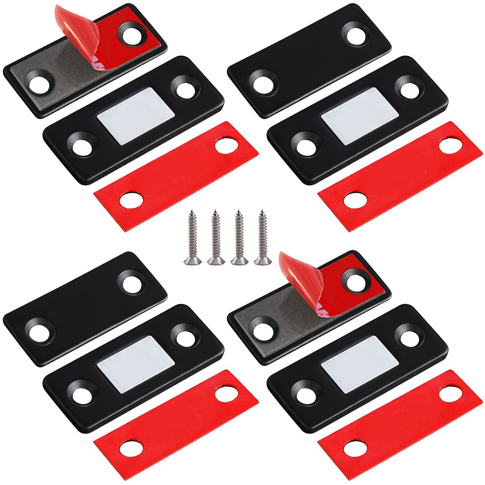 Cabinet Magnetic Catch 4 Pack Ultra Thin Cabinet Door Magnets Stick on Drawer...