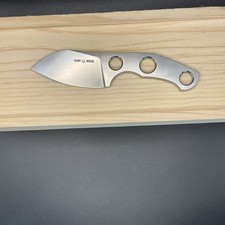 Giant Mouse Drop Point Fixed Blade Knife Stainless Steel Handle w/ Sheath