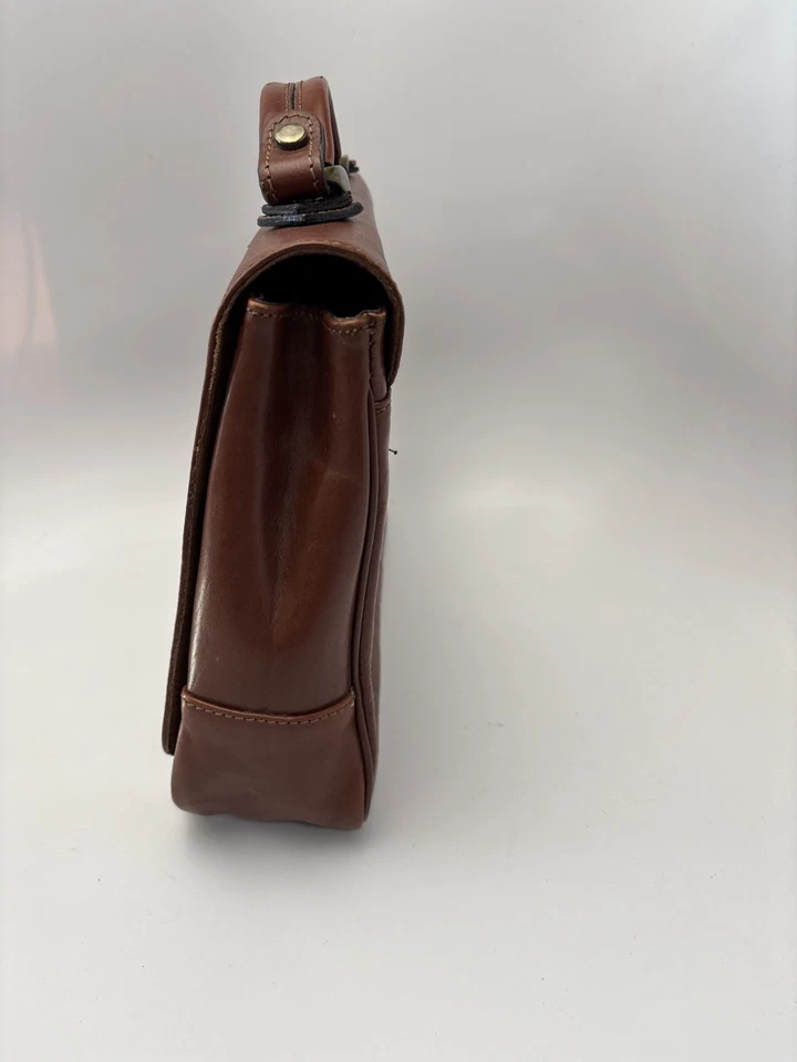 VTG FRANCINE L. PARTNER (Paris) Tan Substantial Leather Handbag Business Classic - Image 4 of 4
