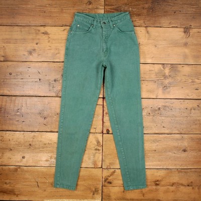 Vintage Levis 550 Jeans 26x32 Damen 90er Grün Tapered USA Orange Tab Denim