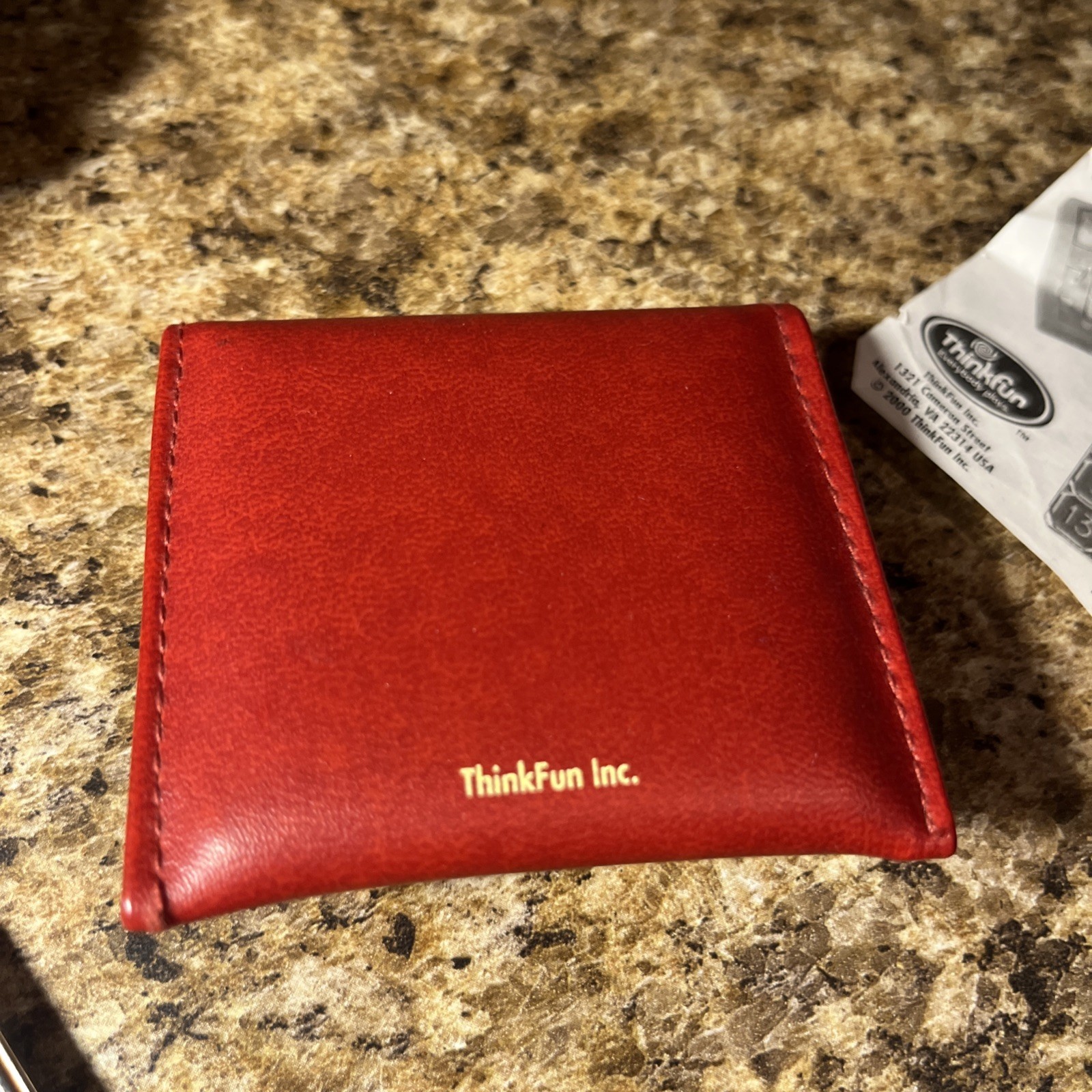 Fifteen Puzzle, metal enamel slide puzzle with pouch /insert 2000 Unused