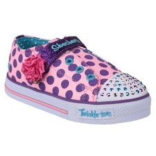 Skechers Sketchers Twinkle Toes Shuffles Girls Trainers (Pkpr) Low-Top 10392N