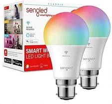 Smart Bulb B22 Multicolor Light Bulb Bayonet WiFi Bulb Work with Alexa 2 Pack