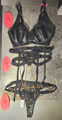 Hunkemöller Private Collection Talluhla 3tlg. Straps Set, BH, 70 F, S ,String S