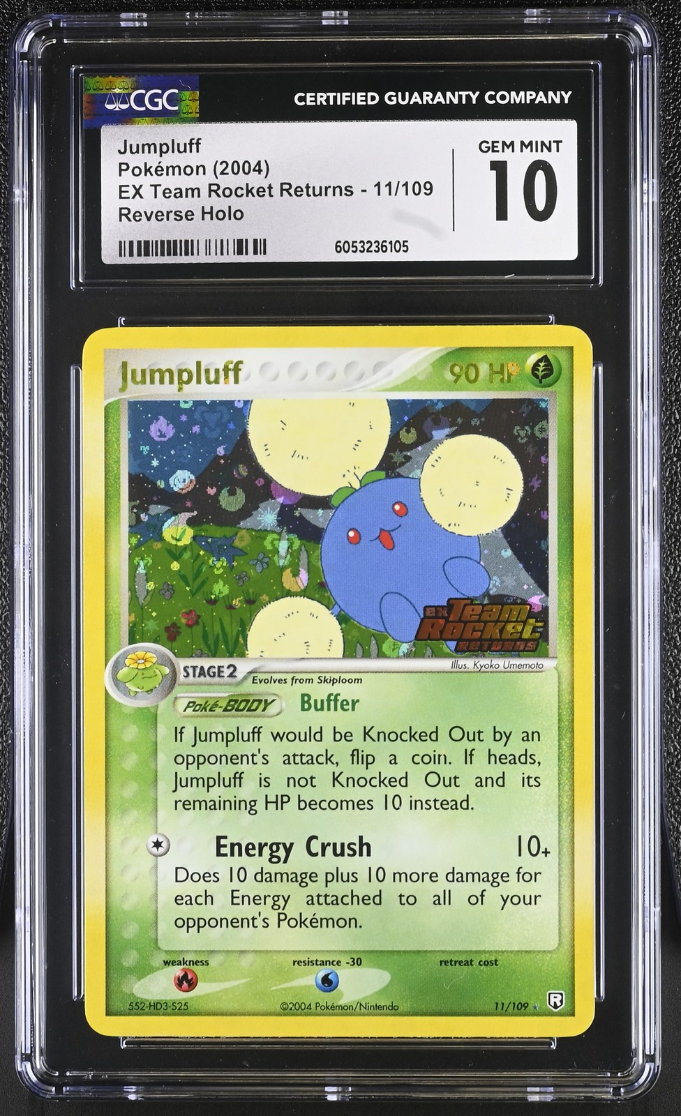 CGC 10 Jumpluff EX Team Rocket Returns 11/109 Reverse Holo STAMPED Pokemon Card