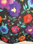 Black Bright Abstract Floral Scrub Top S  Heal Wear 3 Hem pockets Mark — photo 9