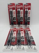 Sharpie S-Gel Metal RT Gel Pen Medium Point Black Ink 6 PACK