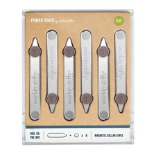 Magnetic Collar Stays with Storage Case Metal Shirt Stays for Men s Clothing