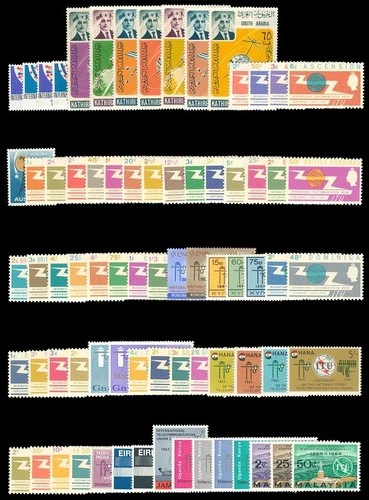 1965 ITU Centenary omnibus complete set of 112 stamps + 1 Miniature Sheet MNH.