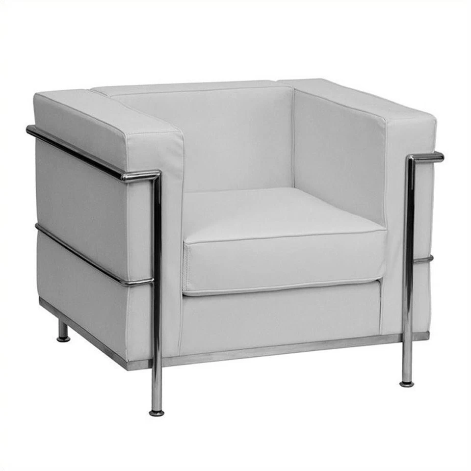 Кожаный стул Flash Furniture Hercules Regal белый - Изображение 2 из 2