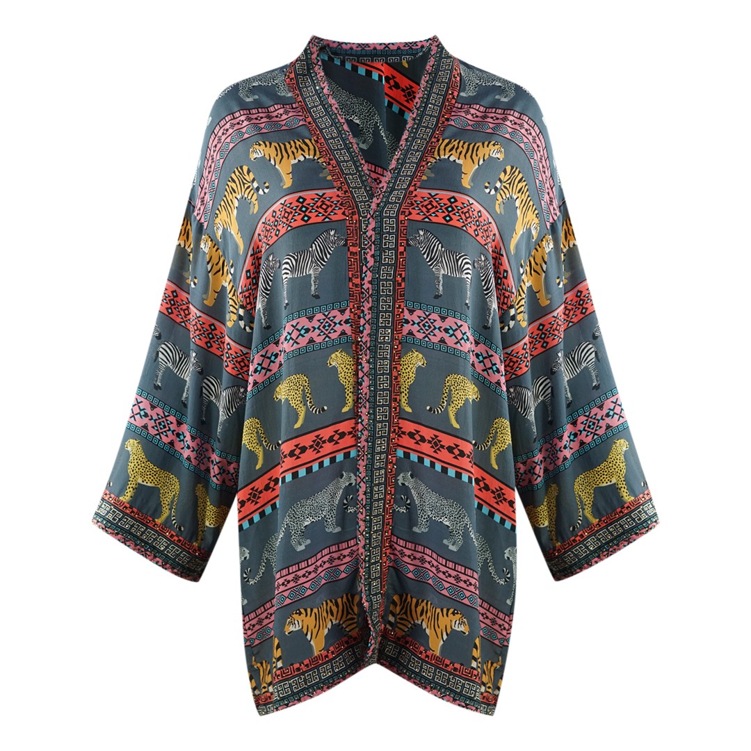 Короткое кимоно Inoa Masari Mara 1202110 серого цвета