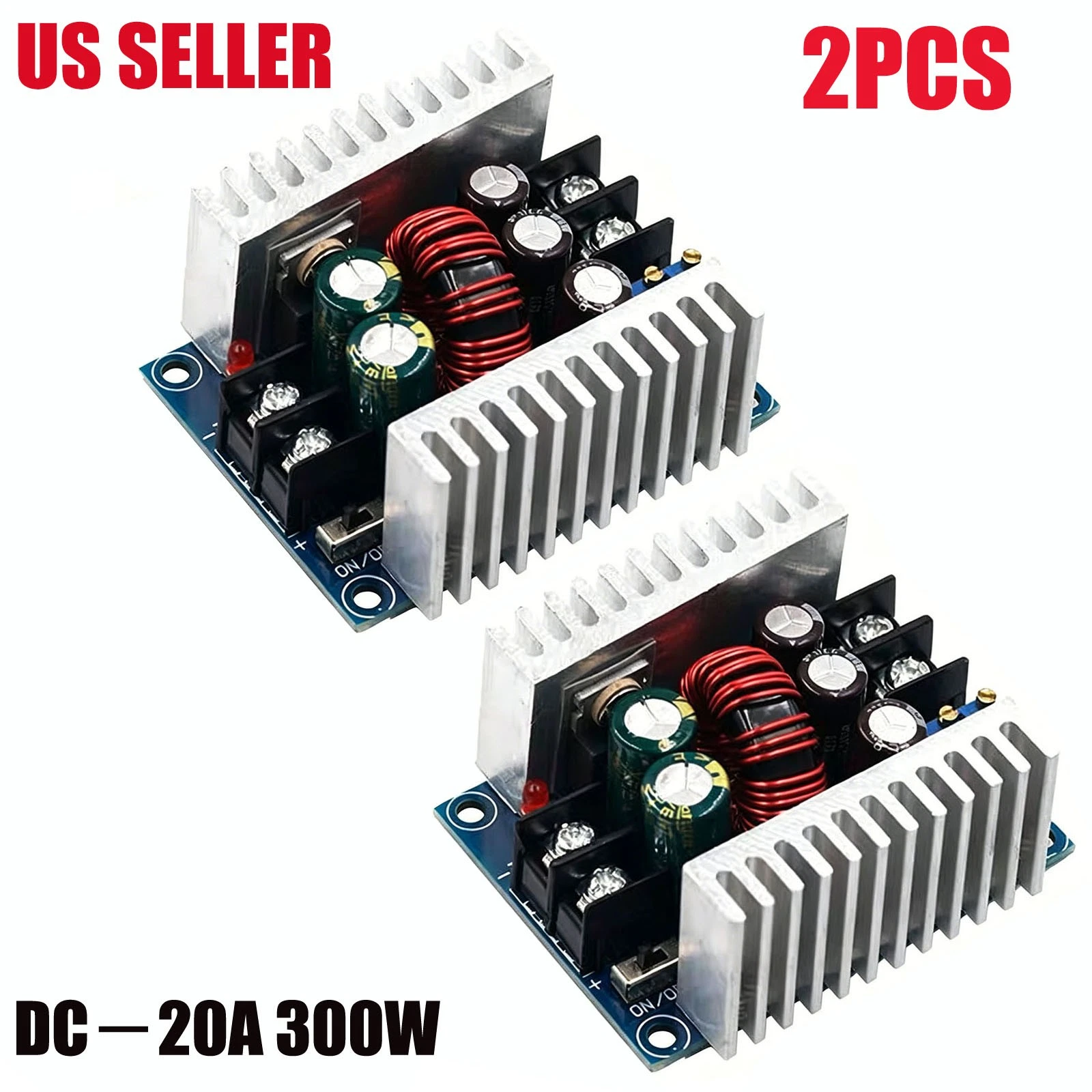 2PCS 20A 300W DC DC Buck Boost Converter Step Up Down Adjustable Module image 1