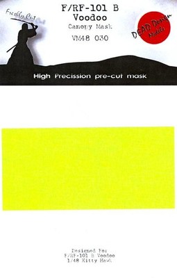 Dead Design 1/48 MCDONNELL F/RF-101B VOODOO CANOPY PAINT MASK Kitty Hawk