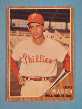 1962 Topps Gene Mauch Philadelphia Phillies #374 VG ⚾