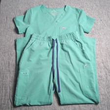 Figs Scrub Set Women's - Catarina Top S, Yola Pants M - Surgical Green