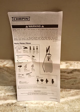 Chapin 1 -Gallon Lawn and Garden Pump Pressure Sprayer MANUAL ONLY
