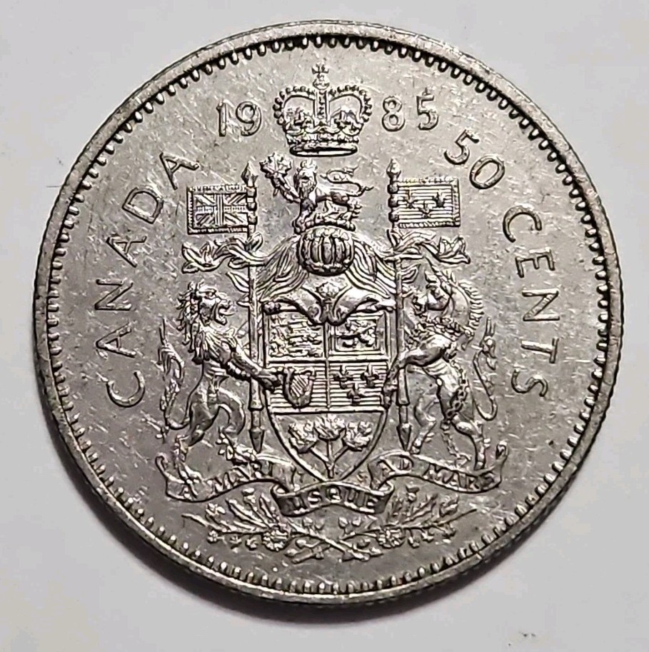 1985 Canadian 50 Cent Piece Elizabeth II D.G. Regina | eBay