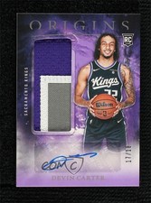 2024-25 Panini Origins Rookie Jersey FOTL Purple 17/18 Devin Carter Auto 5i3